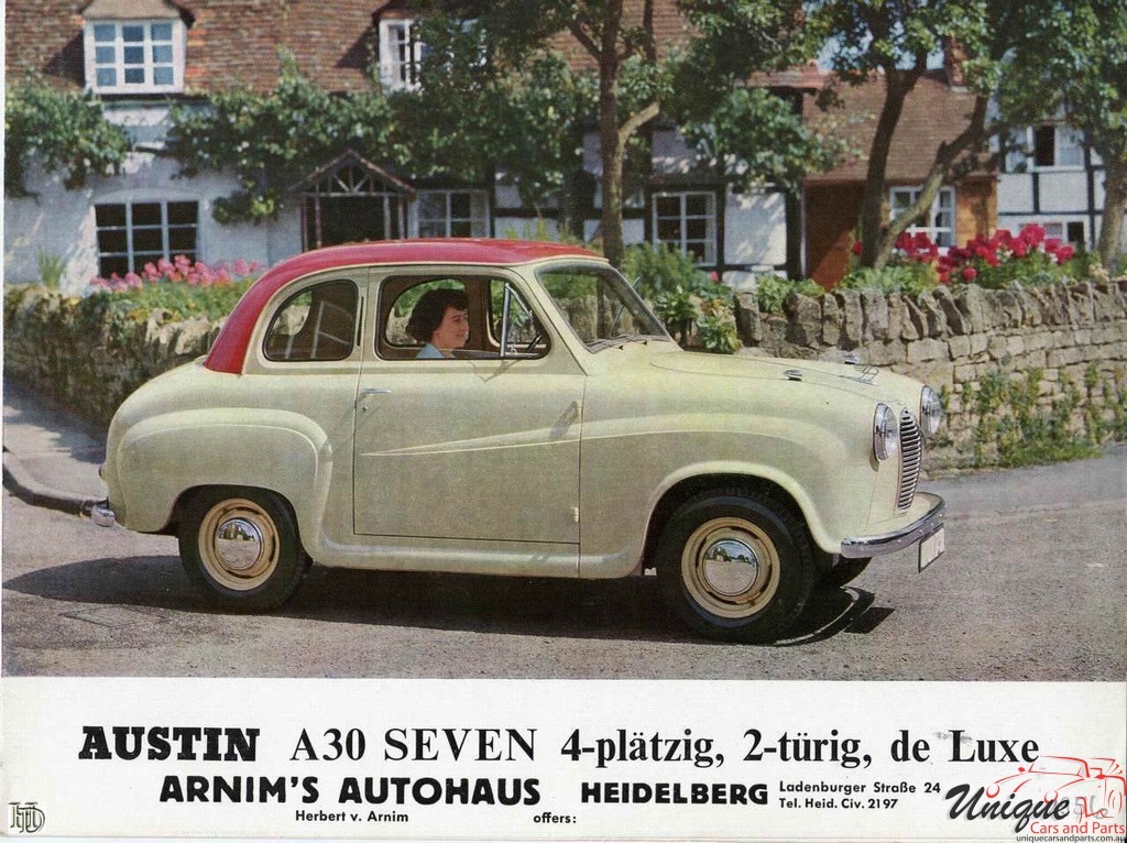 1956 Austin A30 (Germany) Brochure